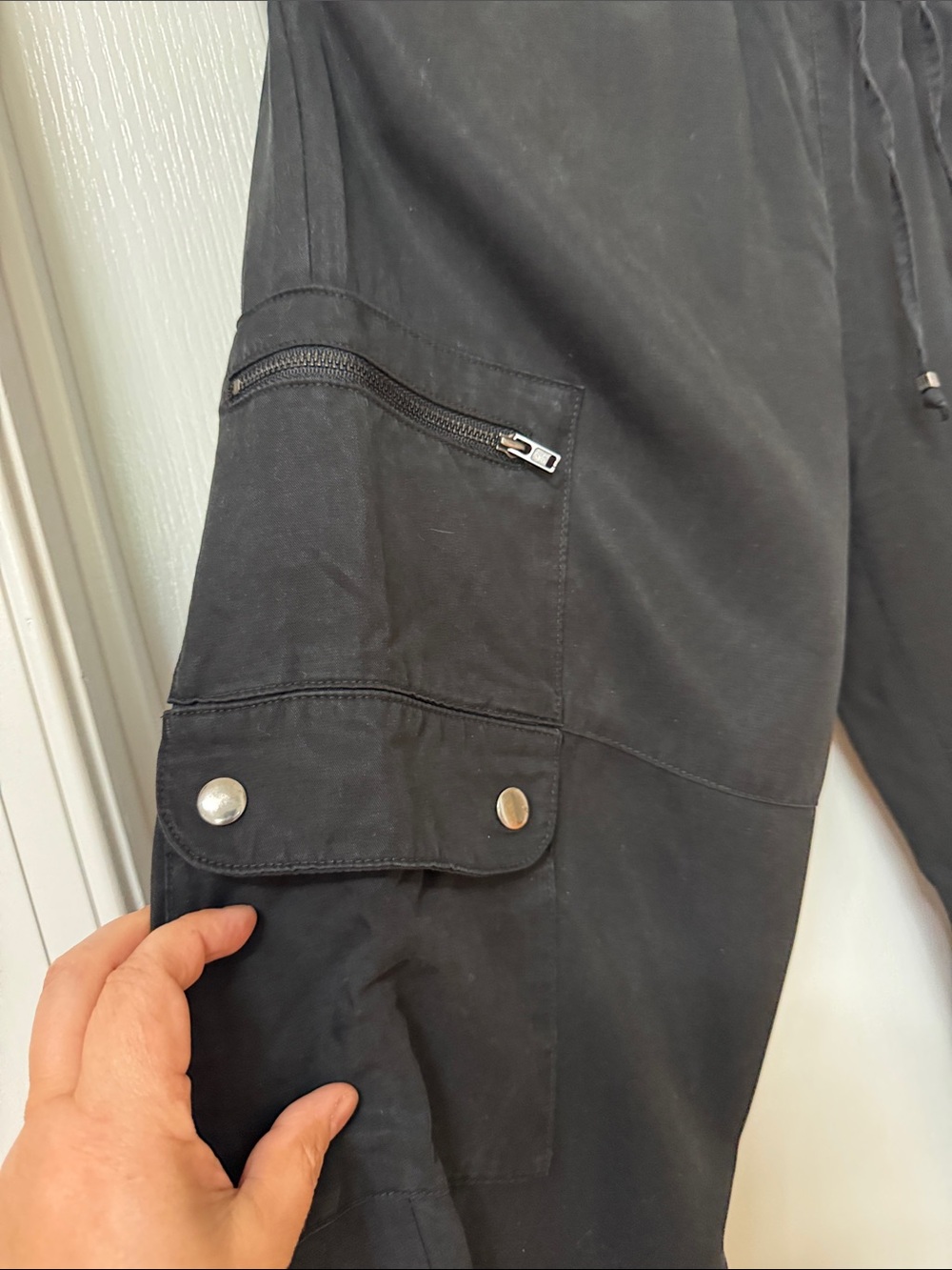 Banana Republic Black Cargo Jogger Pants - Picture 3 of 5